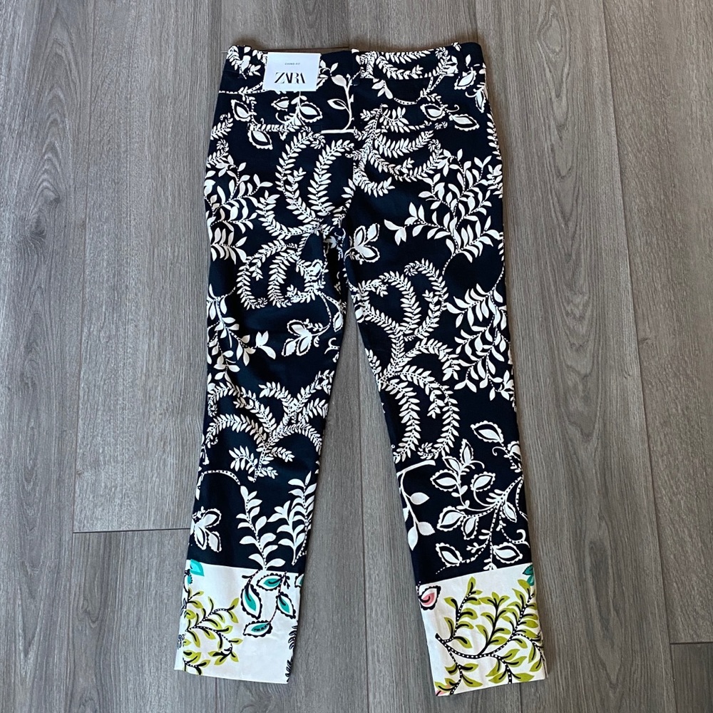 Zara Printed Chino Ankle Pants Size 4 - Picture 14 of 15